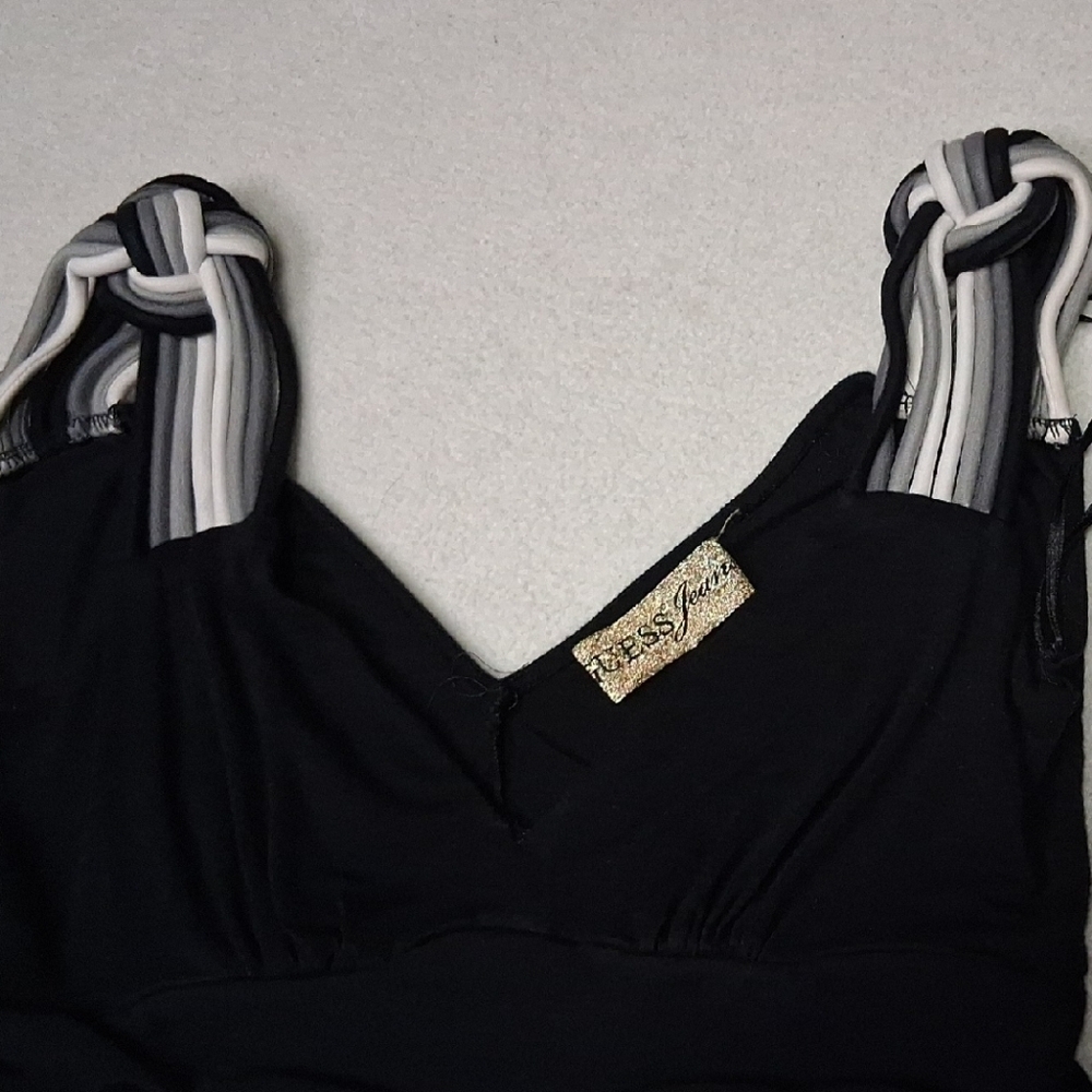 Guess Black Dress with Striped Accents And Pockets - Picture 3 of 4